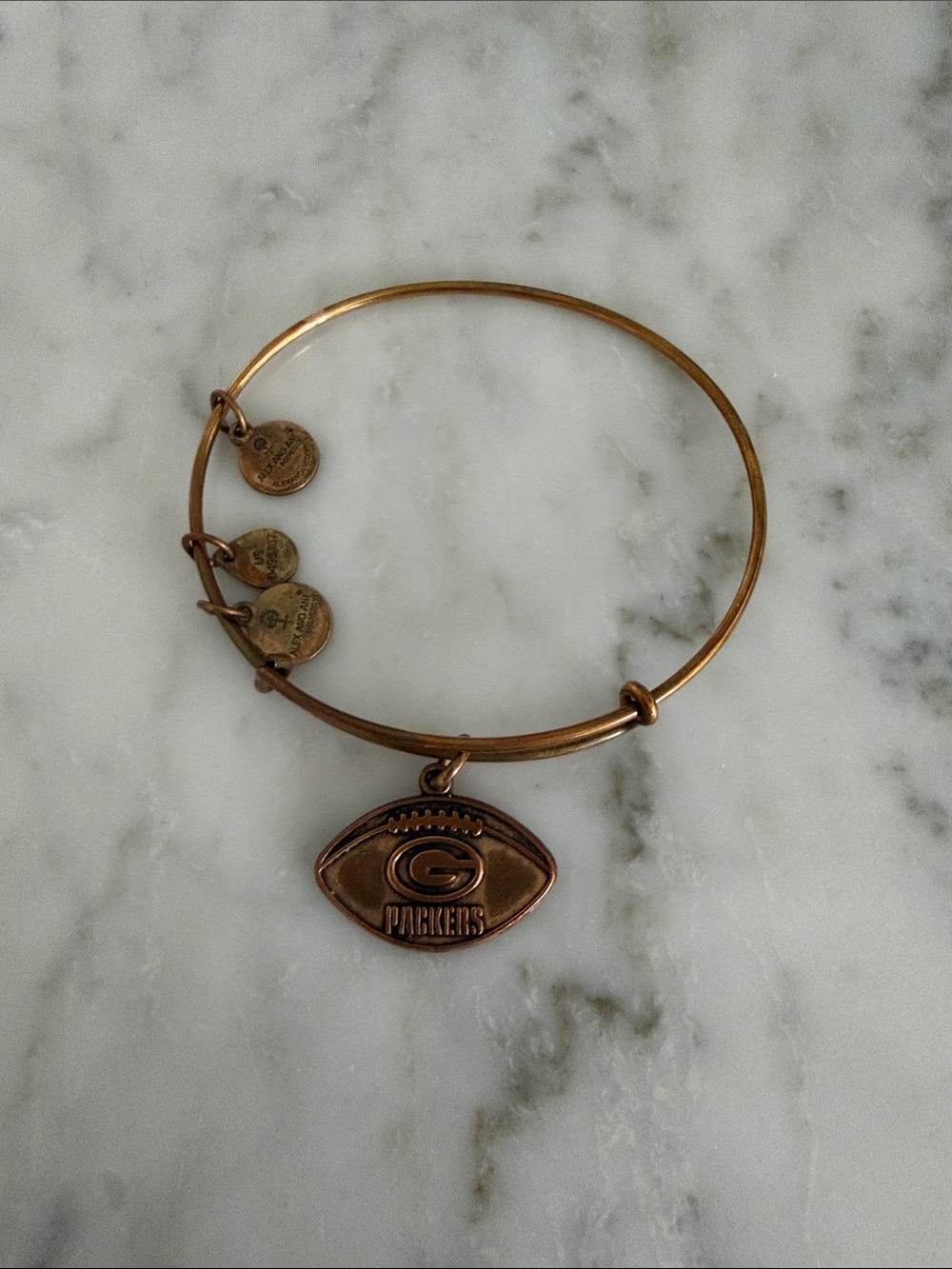 Alex and Ani Green Bay Packers Football Charm Bangle
